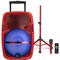 Technical Pro Bluetooth Loudspeaker 3000W 15 Inch Rechargeable Red Tripod Mic